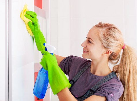 Carpet cleaning team reviewing a customer complaint form