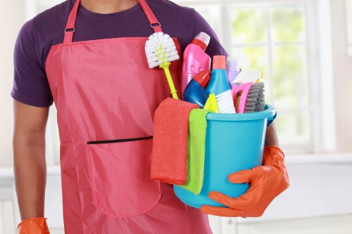 Steam carpet cleaning equipment being used in a Uxbridge home